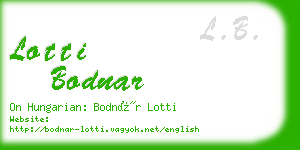 lotti bodnar business card